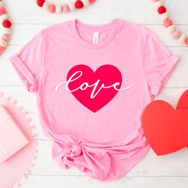 Camisa de Namorados de Coração de Amor (Criador carregado)