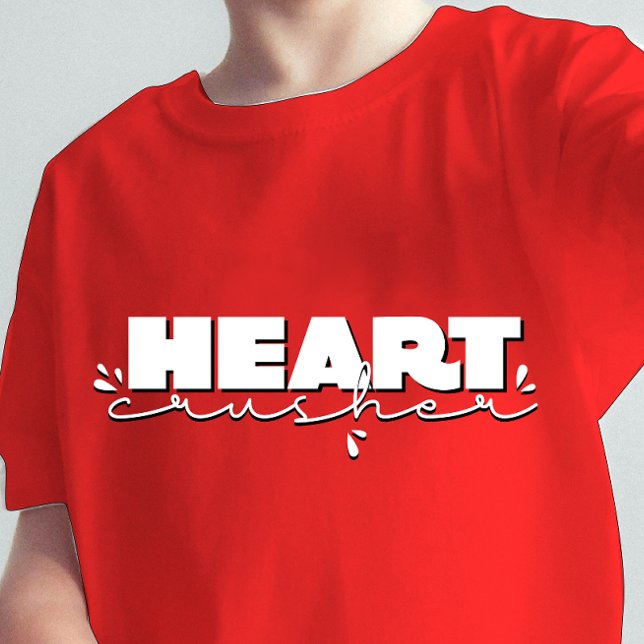 camisa de namorados de crianças esmagadas pelo cor (Heart Crusher ,Short Sleeve ,Tee, Kids, Youth, Valentine, Heart, kids t shirt, gift for son, gifts)