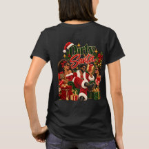 Camisa de Natal Afro-Americana Dirty Santa Mulhere