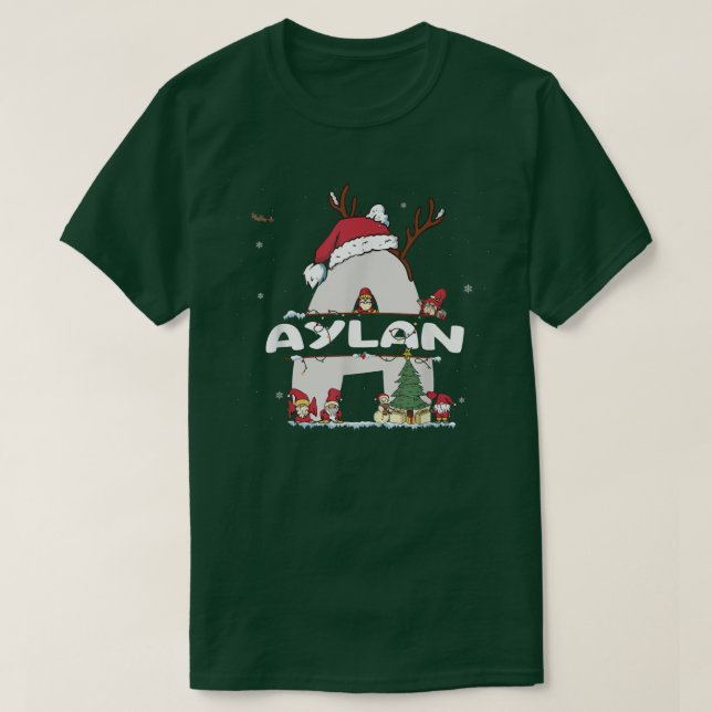 Camisa de Natal Aylan com nome Aylan para o Natal  (Frente do Design)