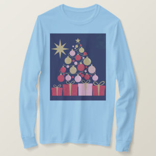 Camisa de Natal Azul Luxe