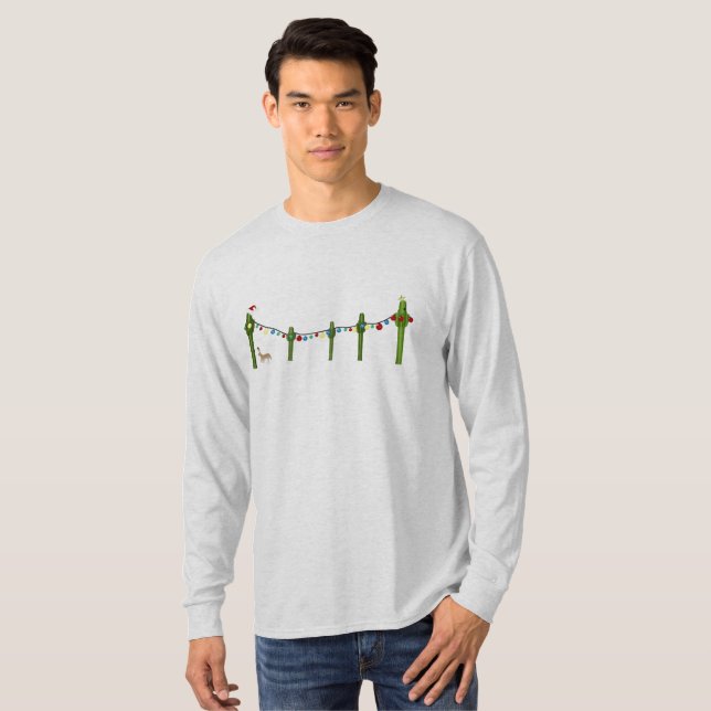Camisa de Natal Cactus (Frente Completa)
