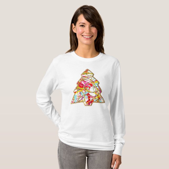 Camisa de Natal - Camisa de Capa Longa (Frente Completa)