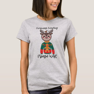 Camisa de Natal Carregando Por Favor Aguarde