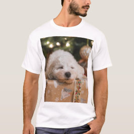 Camisa de Natal com Design de Cachorro Bonito