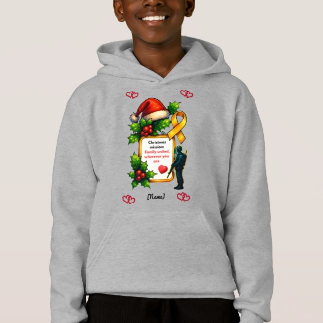 Camisa de Natal Combinando para Família Militar –  (Frente)