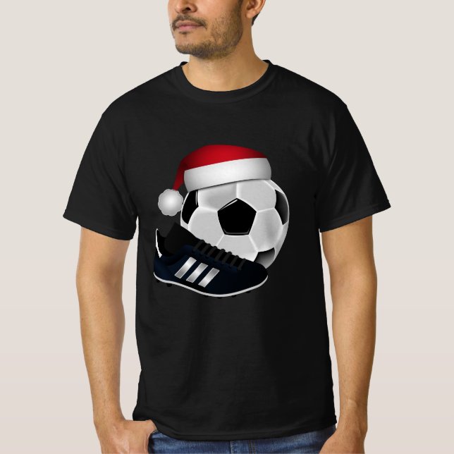 Camisa de Natal da Bola de Futebol (Frente)