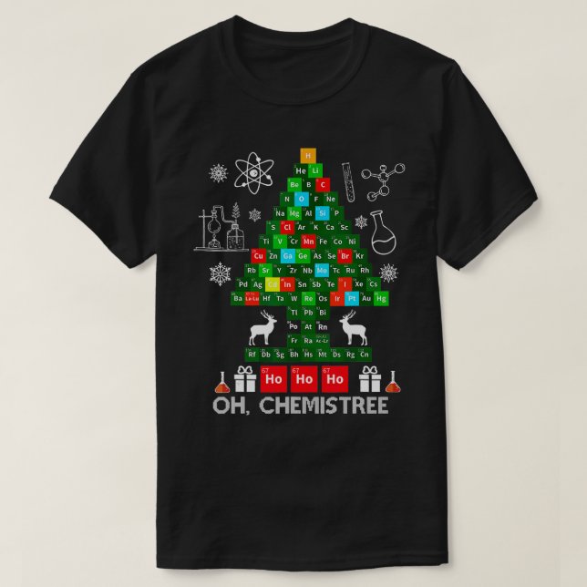 Camisa de Natal da ciência Quimistria Quimísta (Frente do Design)