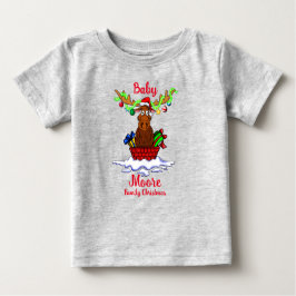 Camisa de Natal da Família Bebê Diversão de Natal