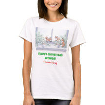 Camisa de Natal da Família - Cena de Raposa de Inv