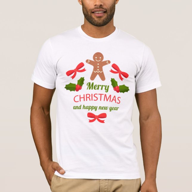 Camisa de Natal da Família de Pão de Mel Macio EUA (Frente)