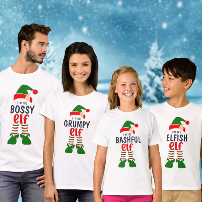 Camisa de Natal da Família Elf Personalizada (Criador carregado)