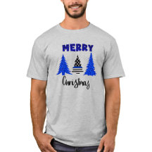 Camisa de Natal da Linha Azul Policial