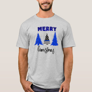 Camisa de Natal da Linha Azul Policial