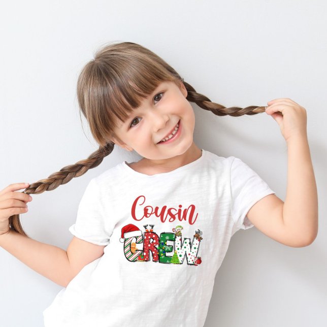 Camisa de Natal da tripulação de primos frente e v (Criador carregado)