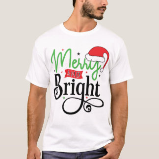 Camisa de Natal das Mulheres felizes e Brilhantes,