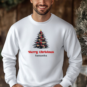 Camisa de Natal de Árvore Xadrez Confortável Prese