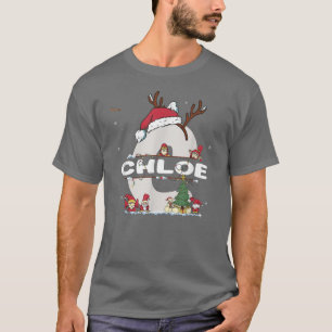Camisa de Natal de Chloe com nome de Chloe para Na
