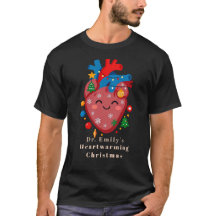 Camisa de Natal de Coração Personalizada para Médi