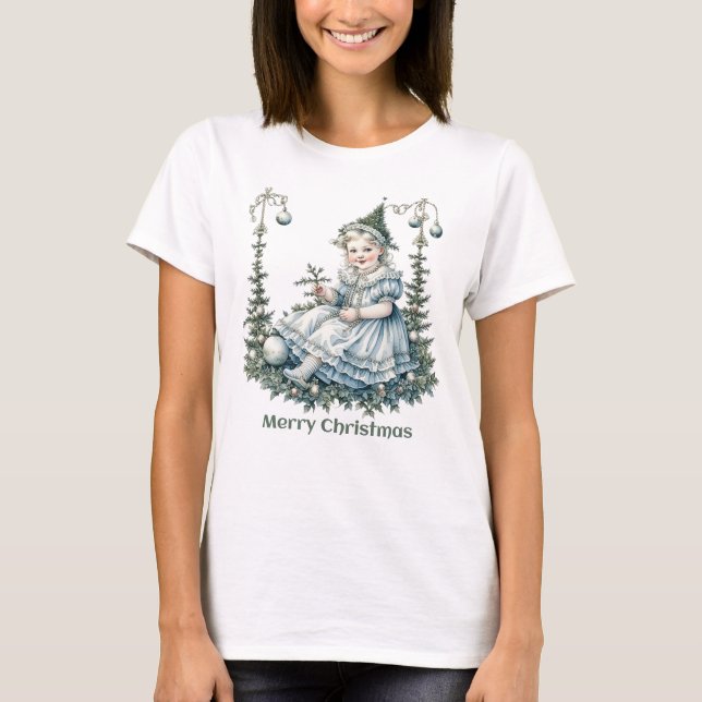 Camisa de Natal de criança vitoriana Hat (Frente)