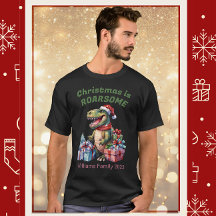 Camisa de Natal de Dinossauro Engraçado para Homen