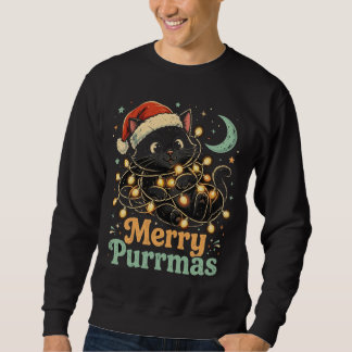 Camisa de Natal de Gato Preto Feliz Purrmas