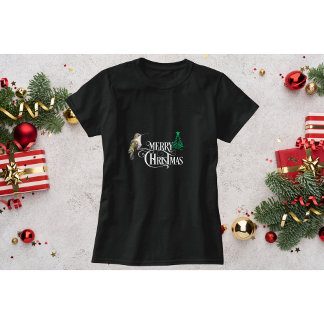 Camisa de Natal de Hummingbird com árvore pequena