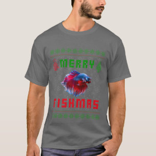 Camisa de Natal de Peixe Betta Peixe de Combate Si