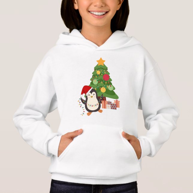 Camisa de Natal de pinguim bonito (Frente)
