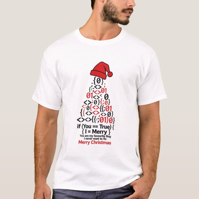 Camisa de Natal de Programador - Presente de Árvor (Frente)