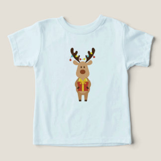 Camisa de Natal de Rena Fofa para Crianças