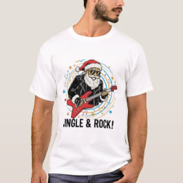 Camisa de Natal de Rock and Roll do Papai Noel Mau