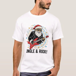 Camisa de Natal de Rock and Roll do Papai Noel Mau