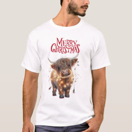 Camisa de Natal de vaca das Terras Altas