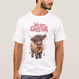 Camisa de Natal de vaca das Terras Altas