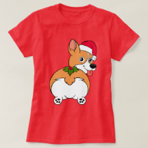 Camisa de Natal do Cachorro Corgi