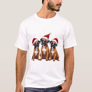 Camisa de Natal do Cão Boxer Suéter Feio Luz de Na