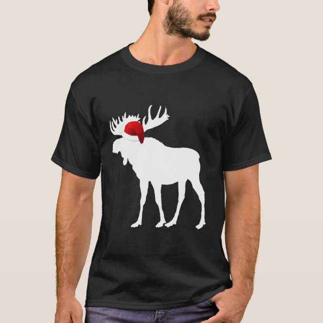 Camisa de Natal do Pajama - Alce de Natal (Frente)