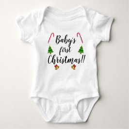 Camisa de Natal do Primeiro Bebê Bonito