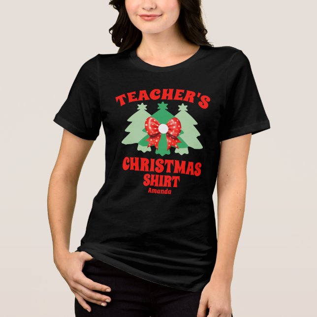 Camisa de Natal do Professor Personalizado (Frente)