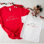 Camisa de Natal do Script da feliz Mama<br><div class="desc">Estamos sempre a adicionar novas designs diariamente!</div>