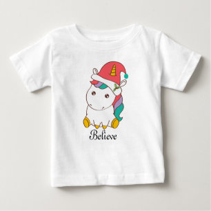 Camisa de Natal do Unicórnio para crianças, bebês