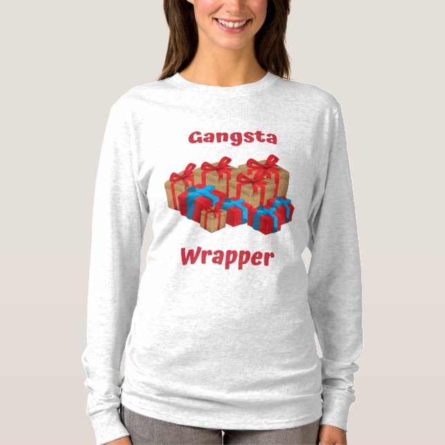 Camisa de Natal do Wrapper Gangsta (Frente)