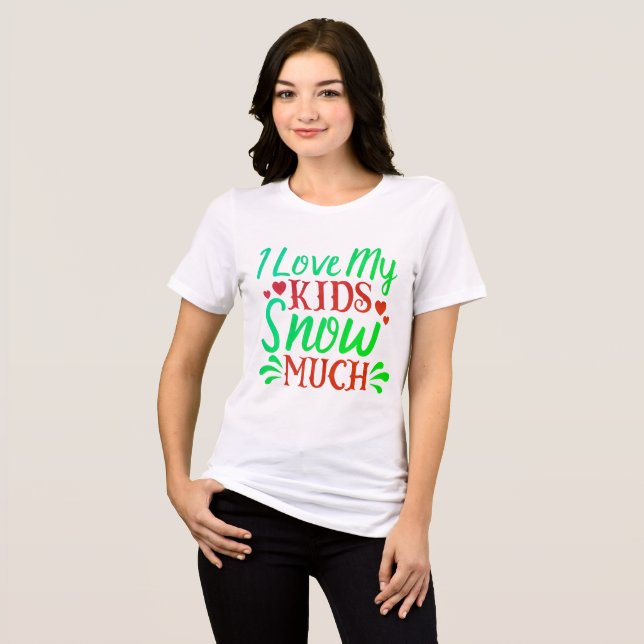 Camisa de Natal engraçada mostrando amor para cria (Frente Completa)