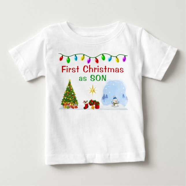 Camisa de Natal Especial Primeiro como Filho (Frente)