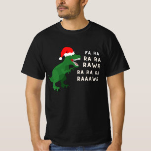 Camisa de Natal Fa Ra Ra Rawr, T-Rex