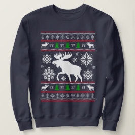 CAMISA DE NATAL FEIA DE NATAL DO ALCE ENGRAÇADO