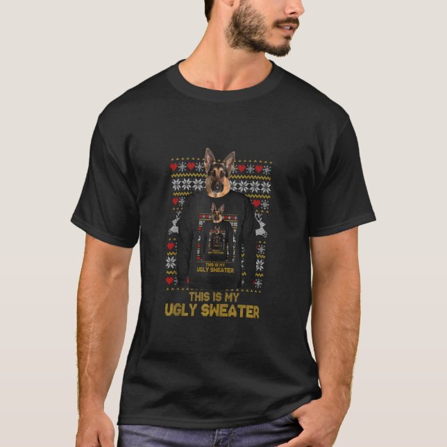 Camisa de Natal Feia Tank Para Cachorro Pastor Ale (Frente)