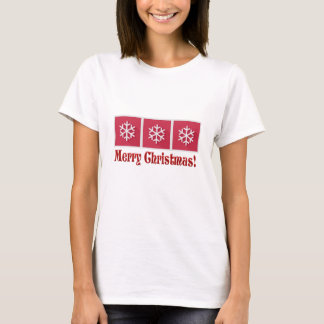 Camisa de Natal feliz - 3 flocos de neve