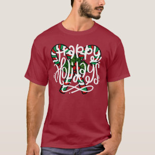 Camisa de Natal Feliz de Candy Cane